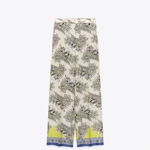 Zara Wide Leg Printed Pants